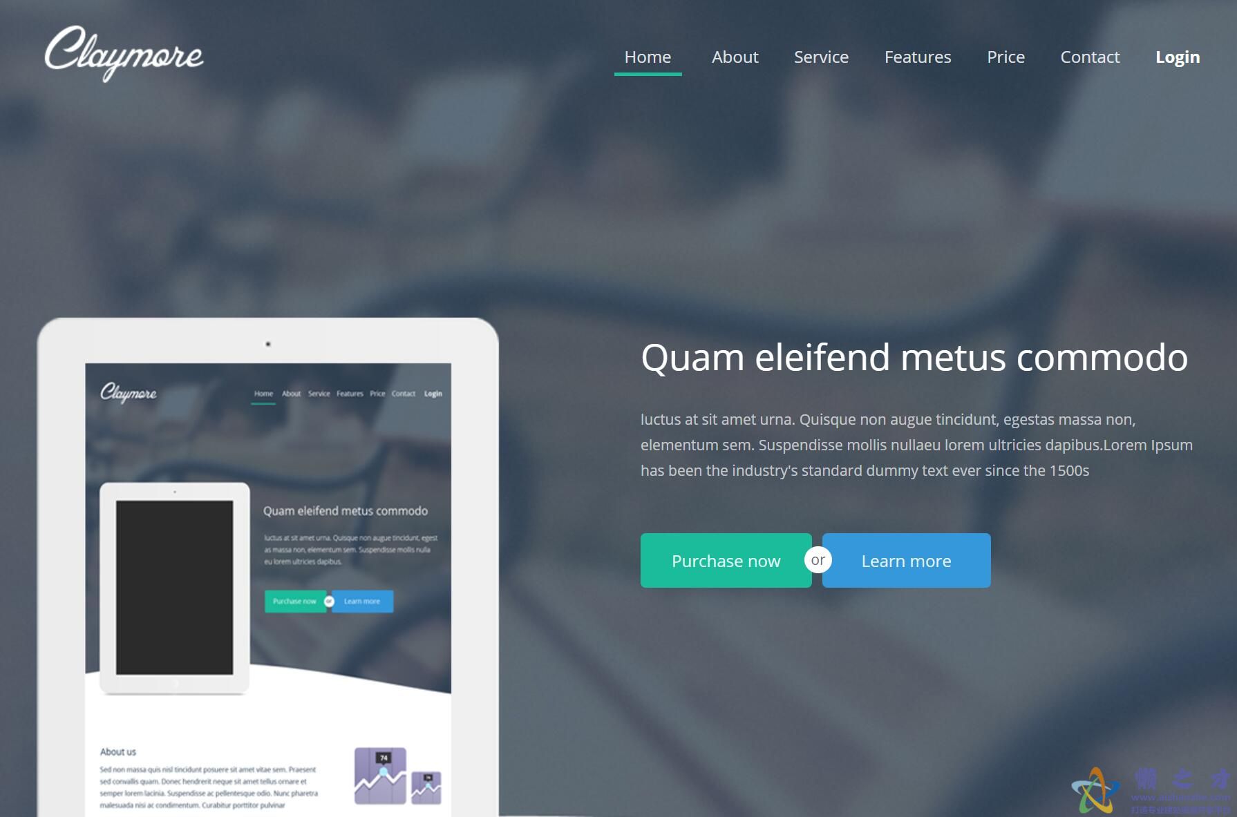 灰色UI企业设计单页bootstarp网站模板