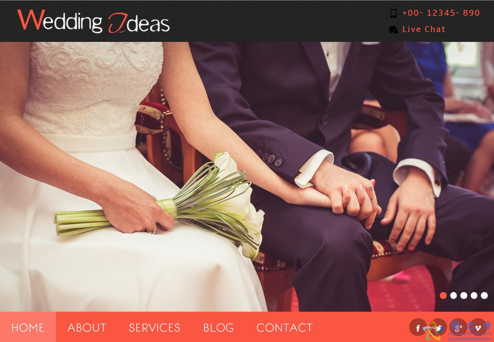 精美婚纱婚庆公司wedding deas响应式整站模板