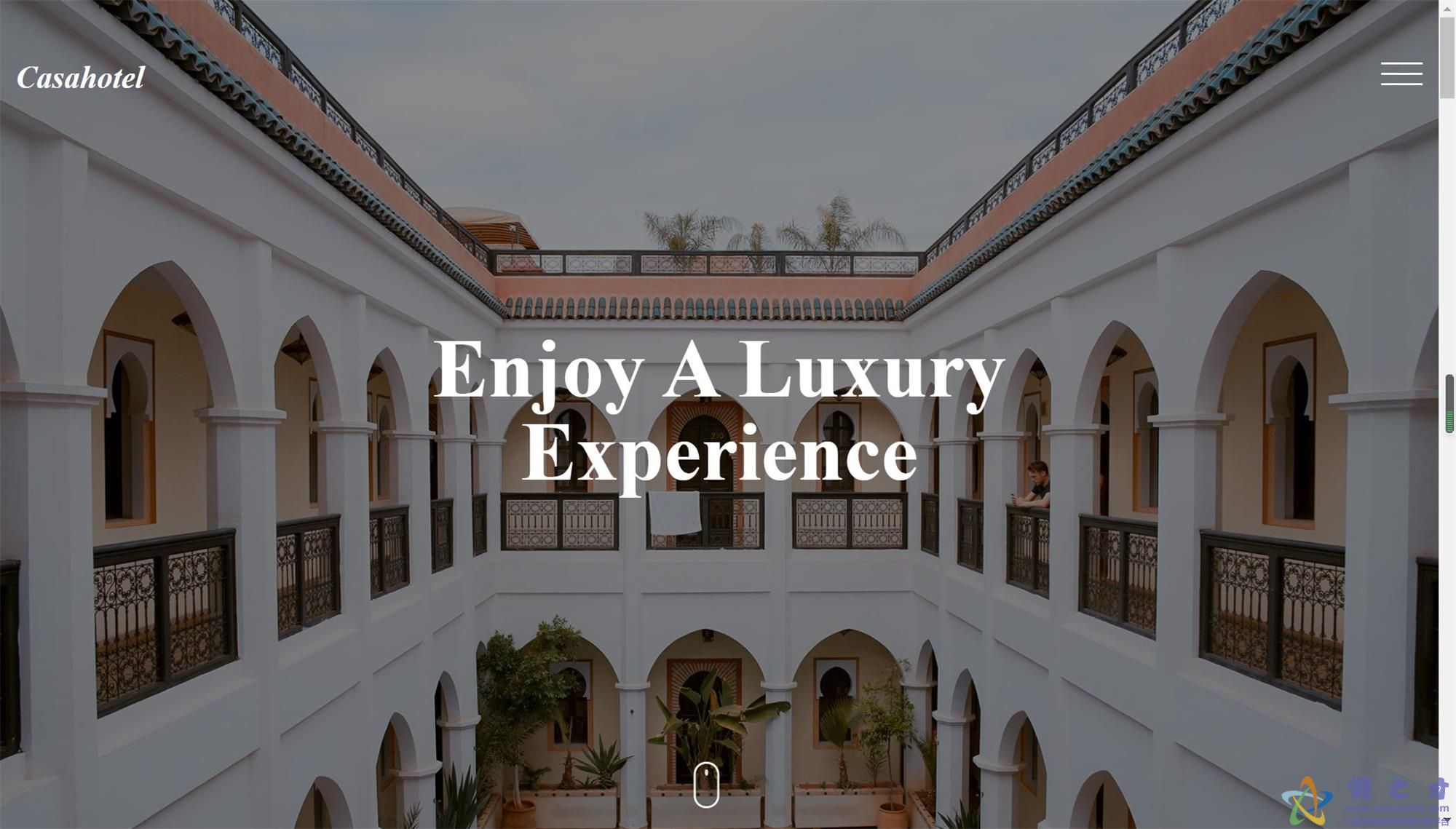 酒店服务介绍展示响应式网站模板