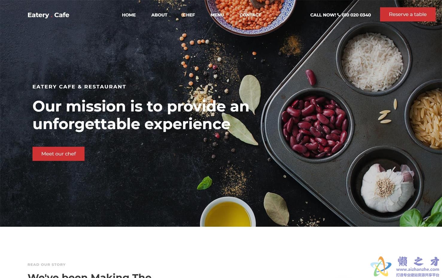 New restaurant引导式企业宣传介绍官方网站模板