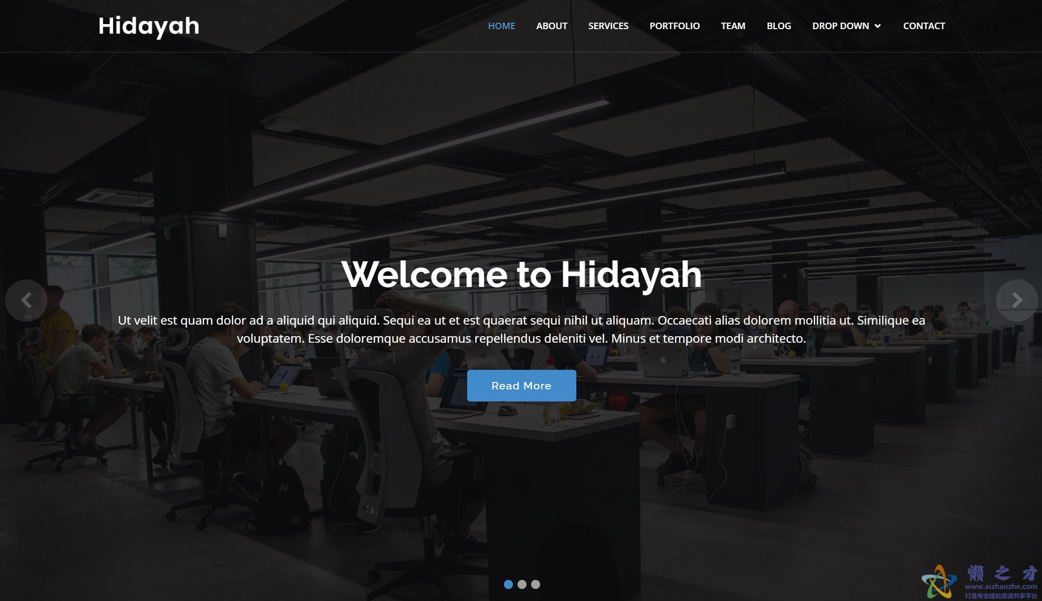 Hidayah响应式现代布局干净网站模板