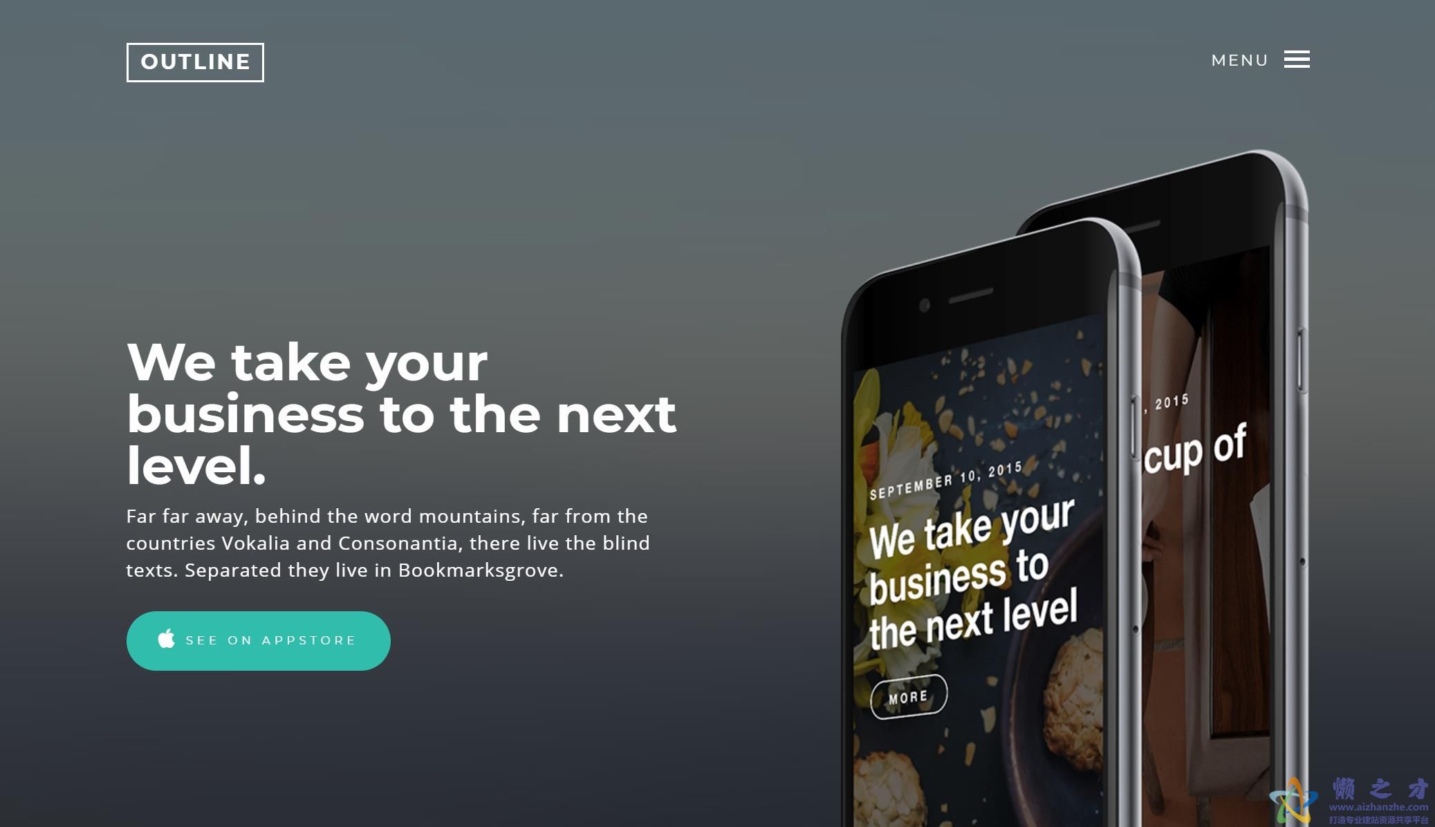 平滑滚动响应式引导程序单页网站模板