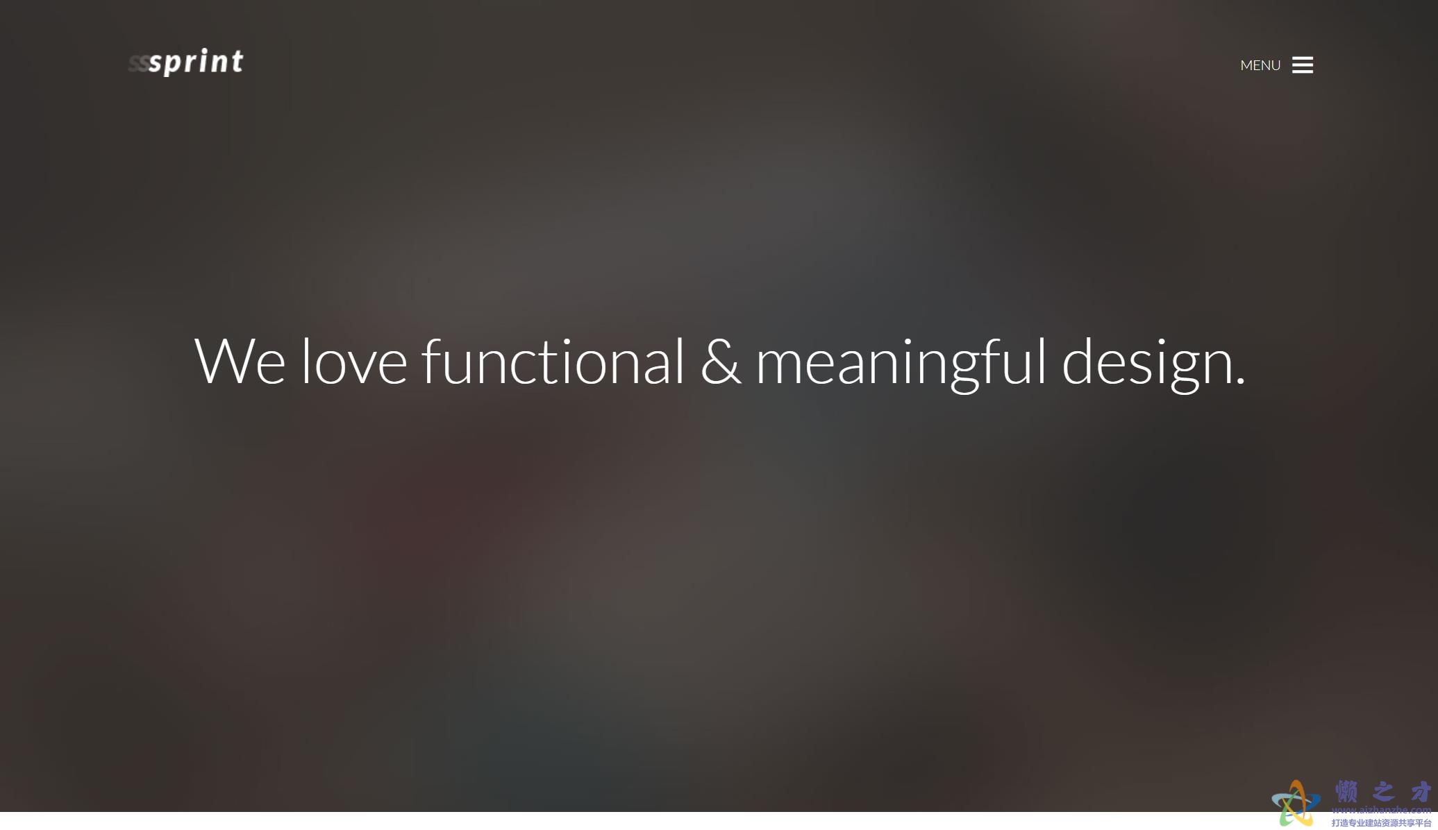 优雅引导式轮播作品集网站模板