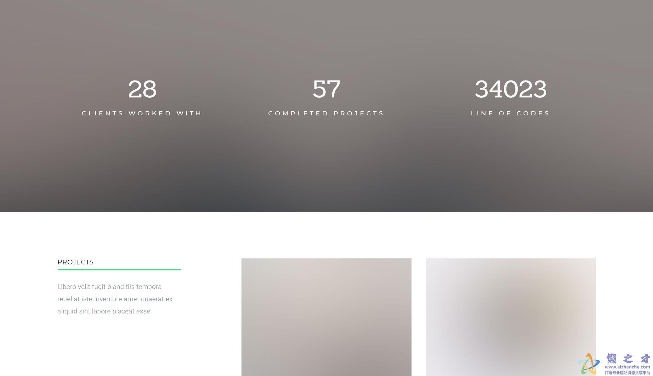 具有视差sass构建响应式网站模板