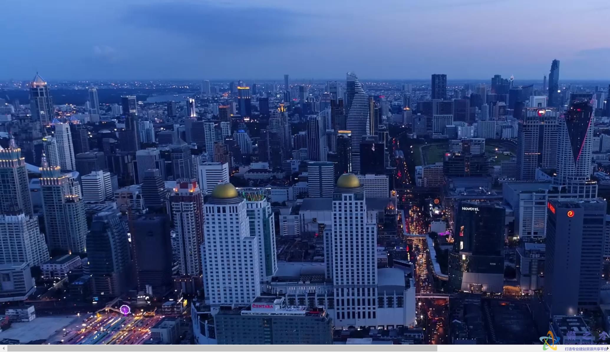 移动式城市风景图响应式网站模板