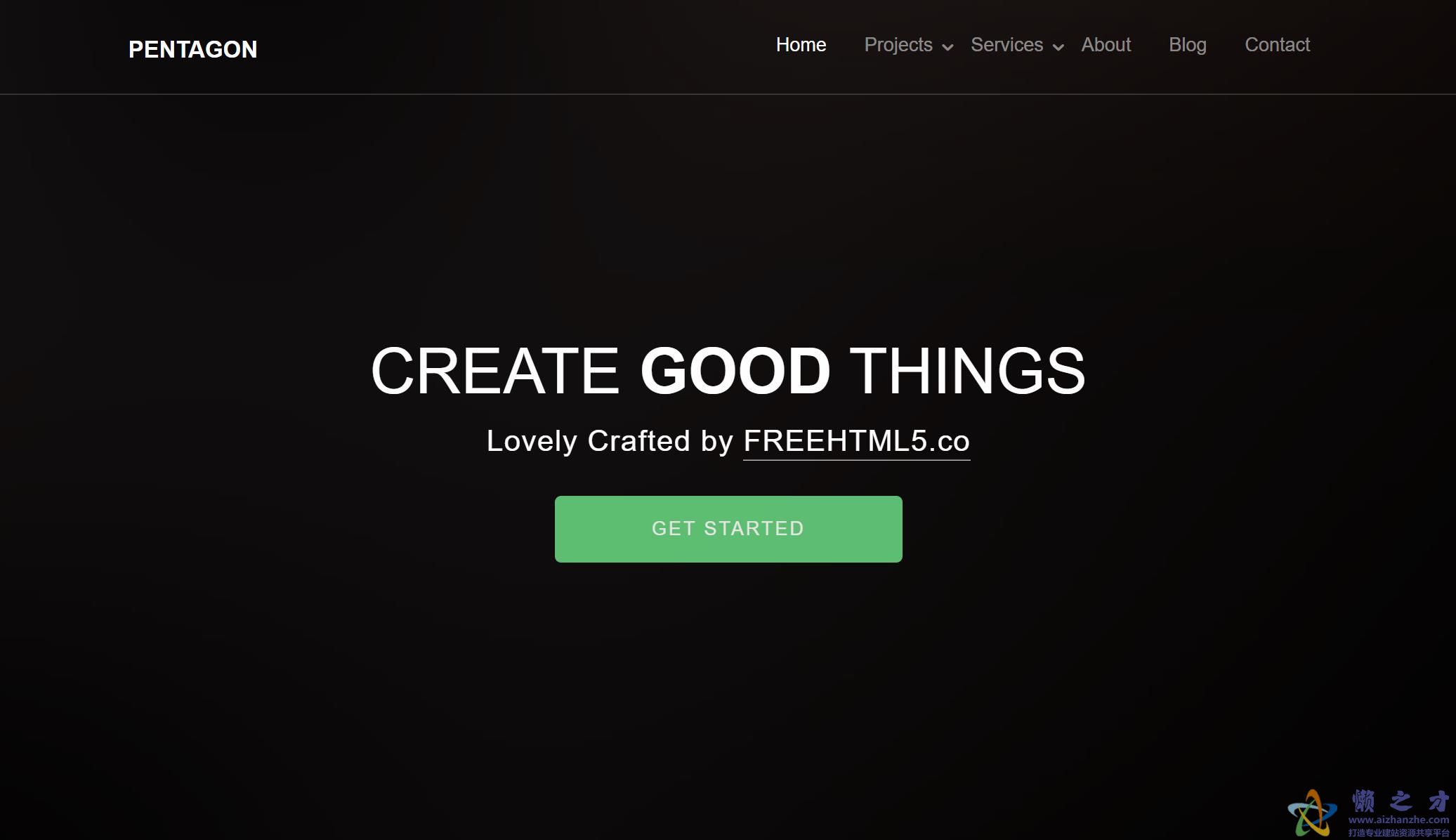 黑色多用途引导前段框架网站模板