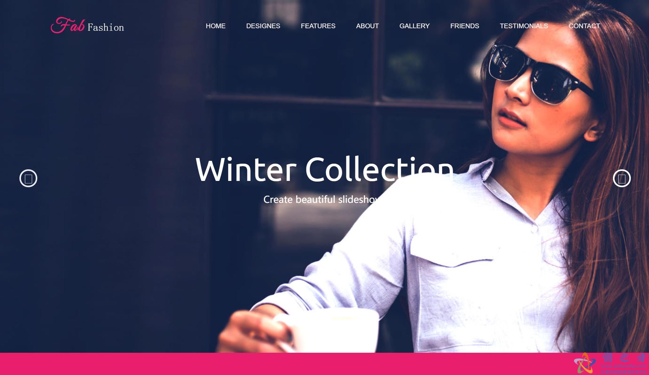 多用途fab-fashion现代设计单页响应网站模板