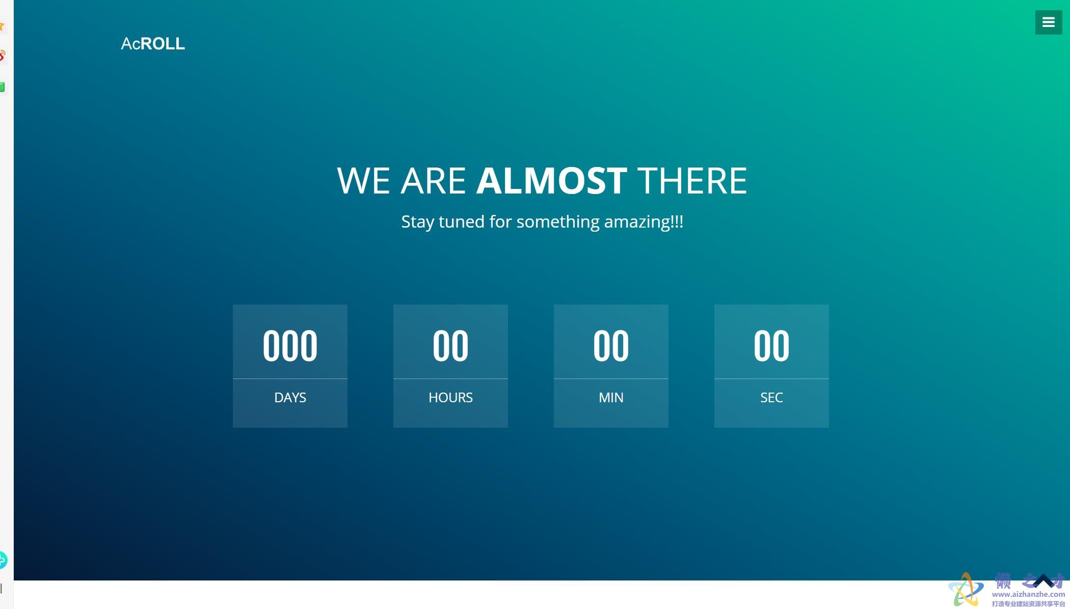 干净清爽天蓝色响应式引导程序网站模板