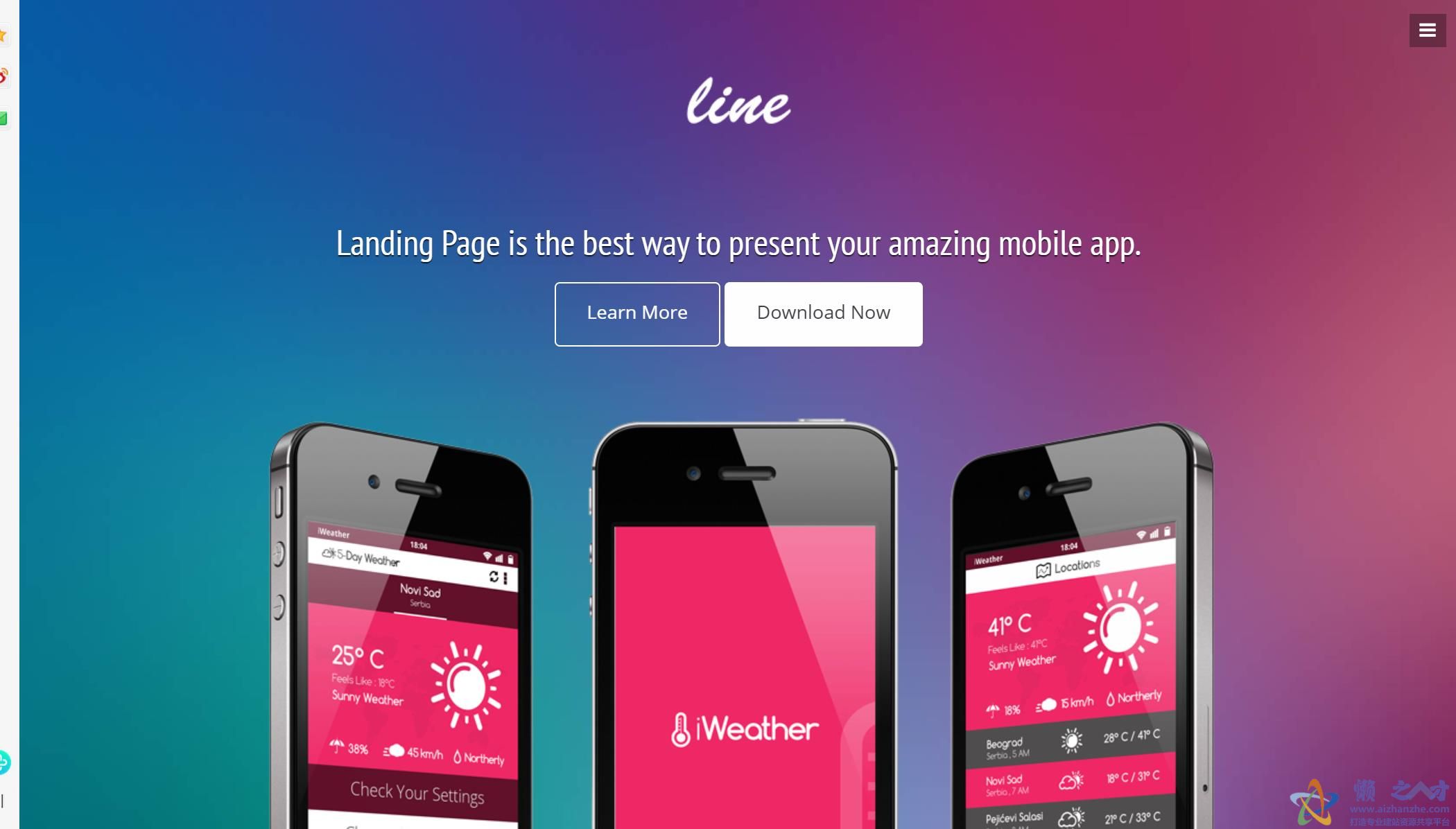 干净快速多功能着陆页响应式网站模板