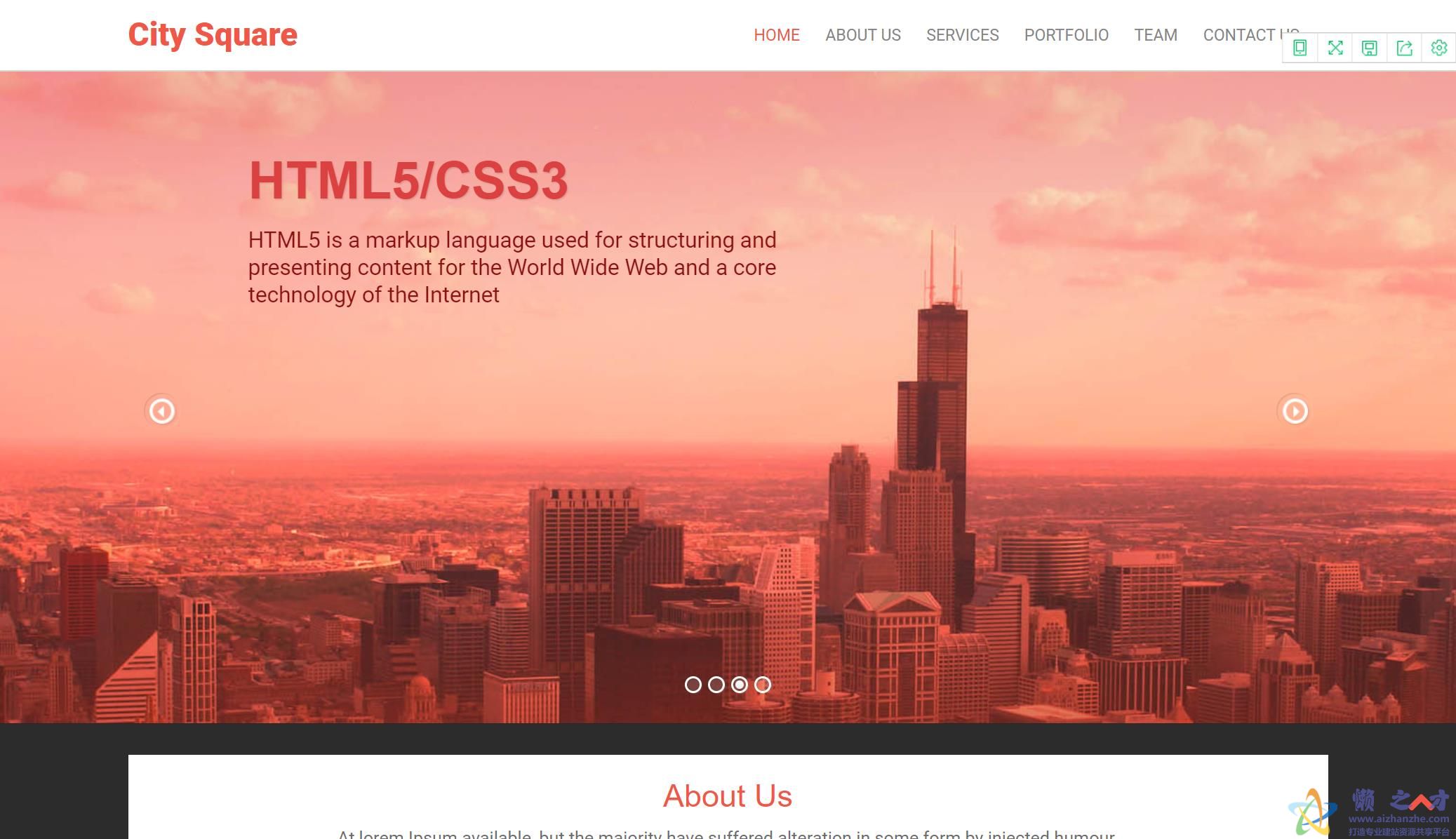 时尚优雅多设备支持响应式网站模板