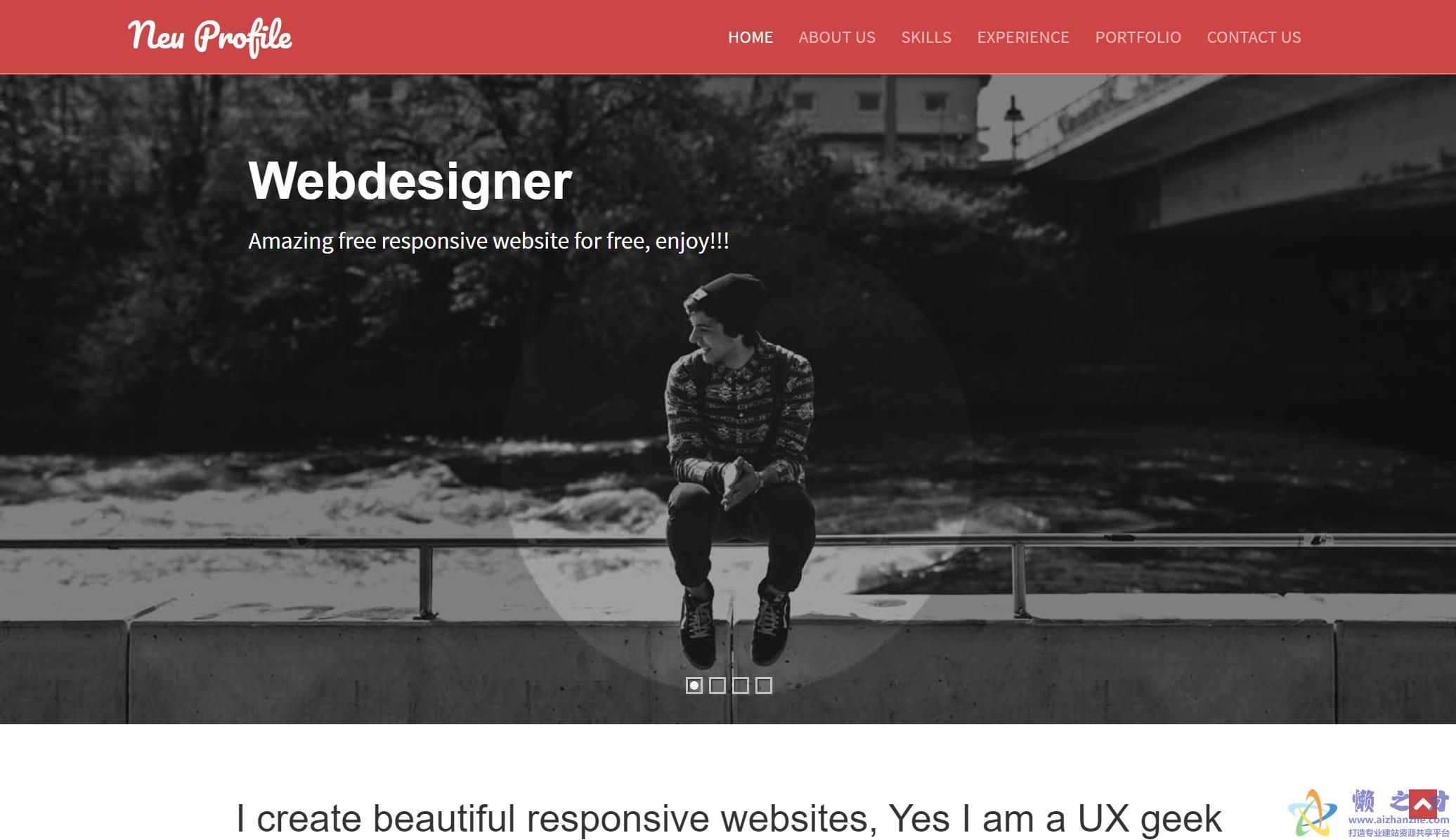 干净响应式专业设计酷炫网站模板