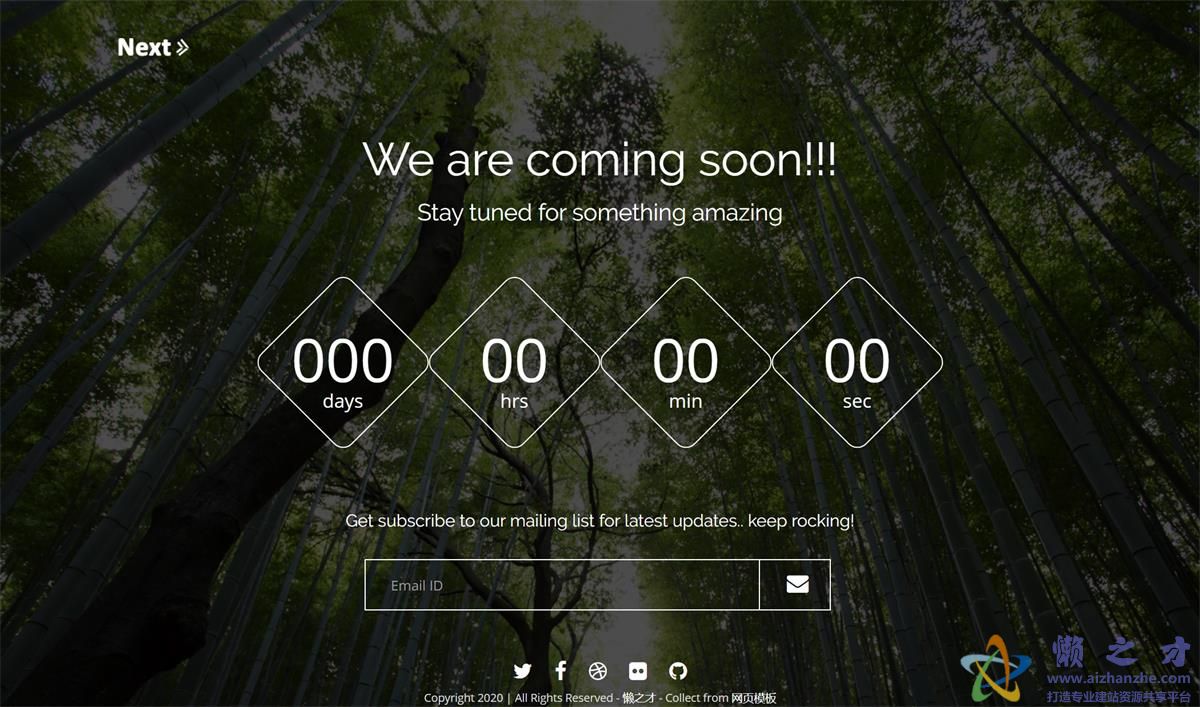 计时表酷炫便捷响应迅速单页网站模板