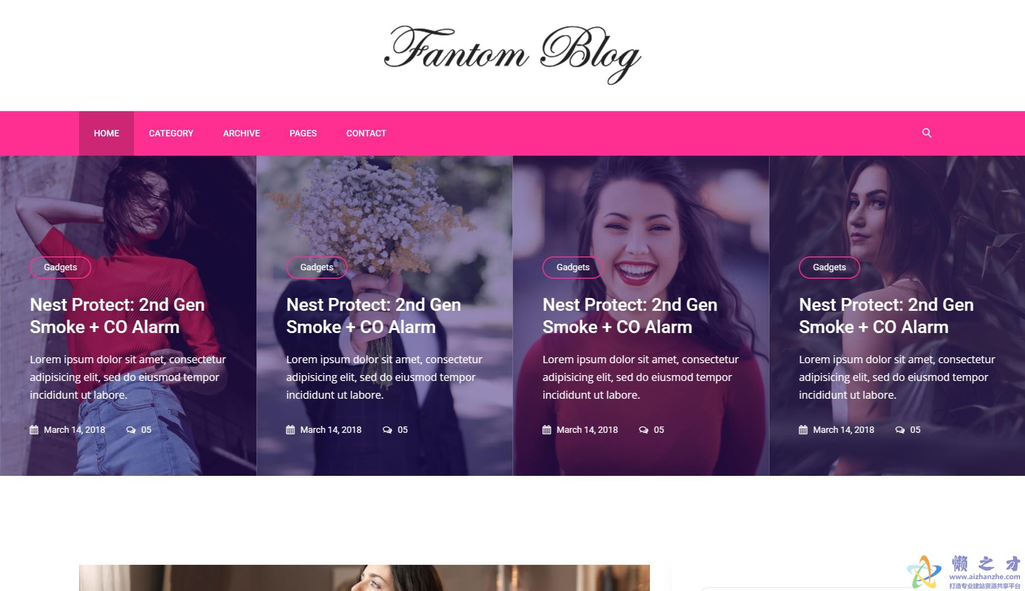 生活服务日志响应式网站模板