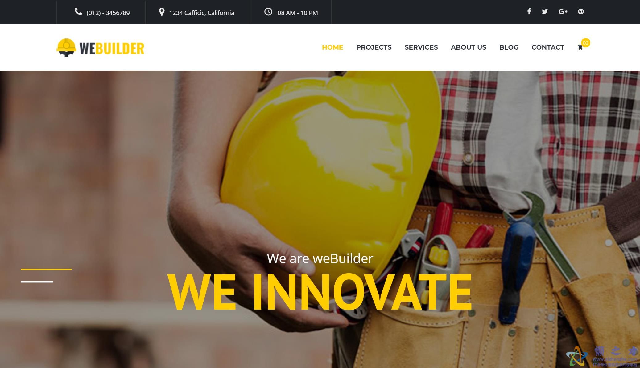 工程建设团队展示响应式网站模板