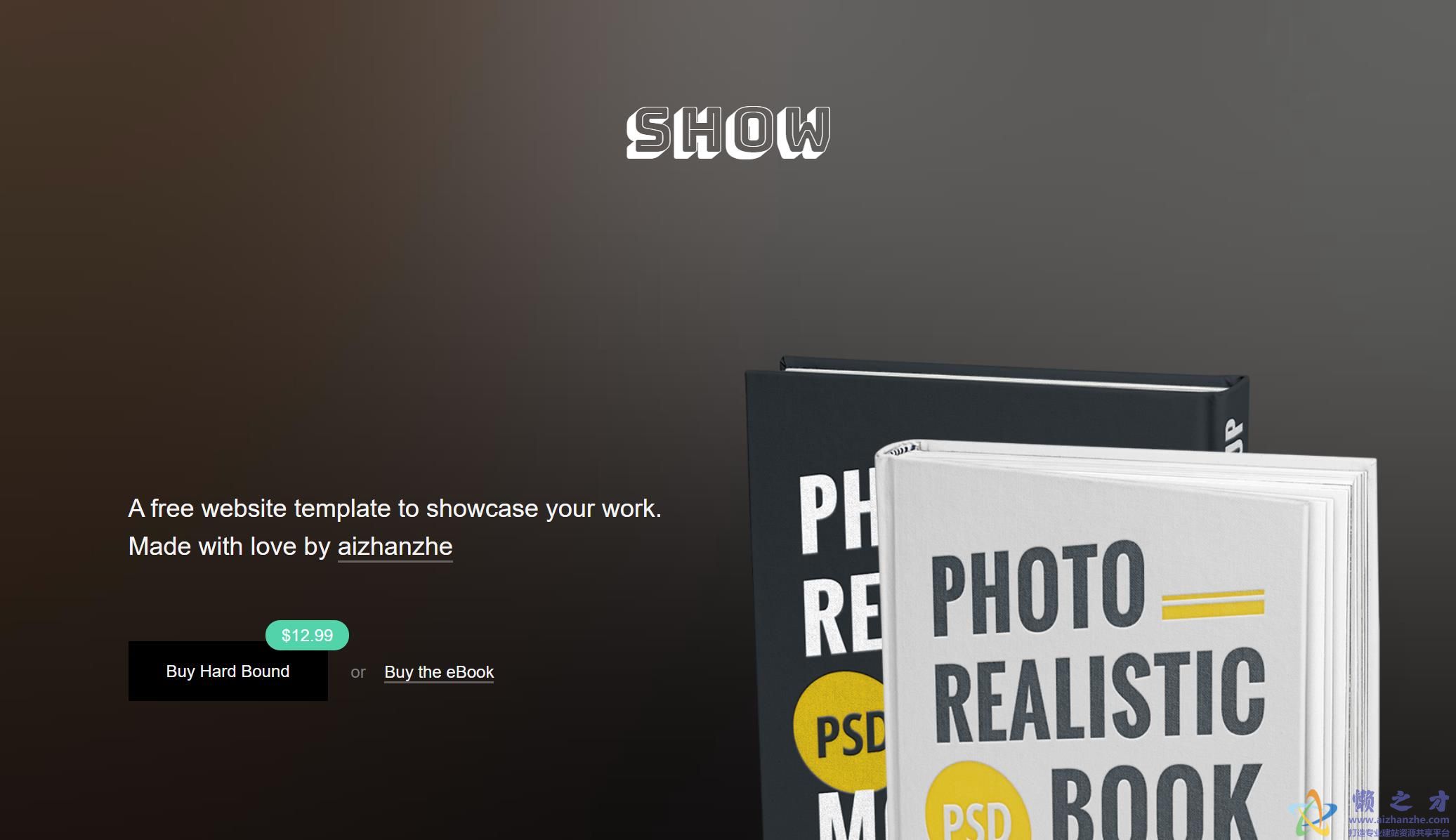 引导便携式在线销售电子书单页网站模板