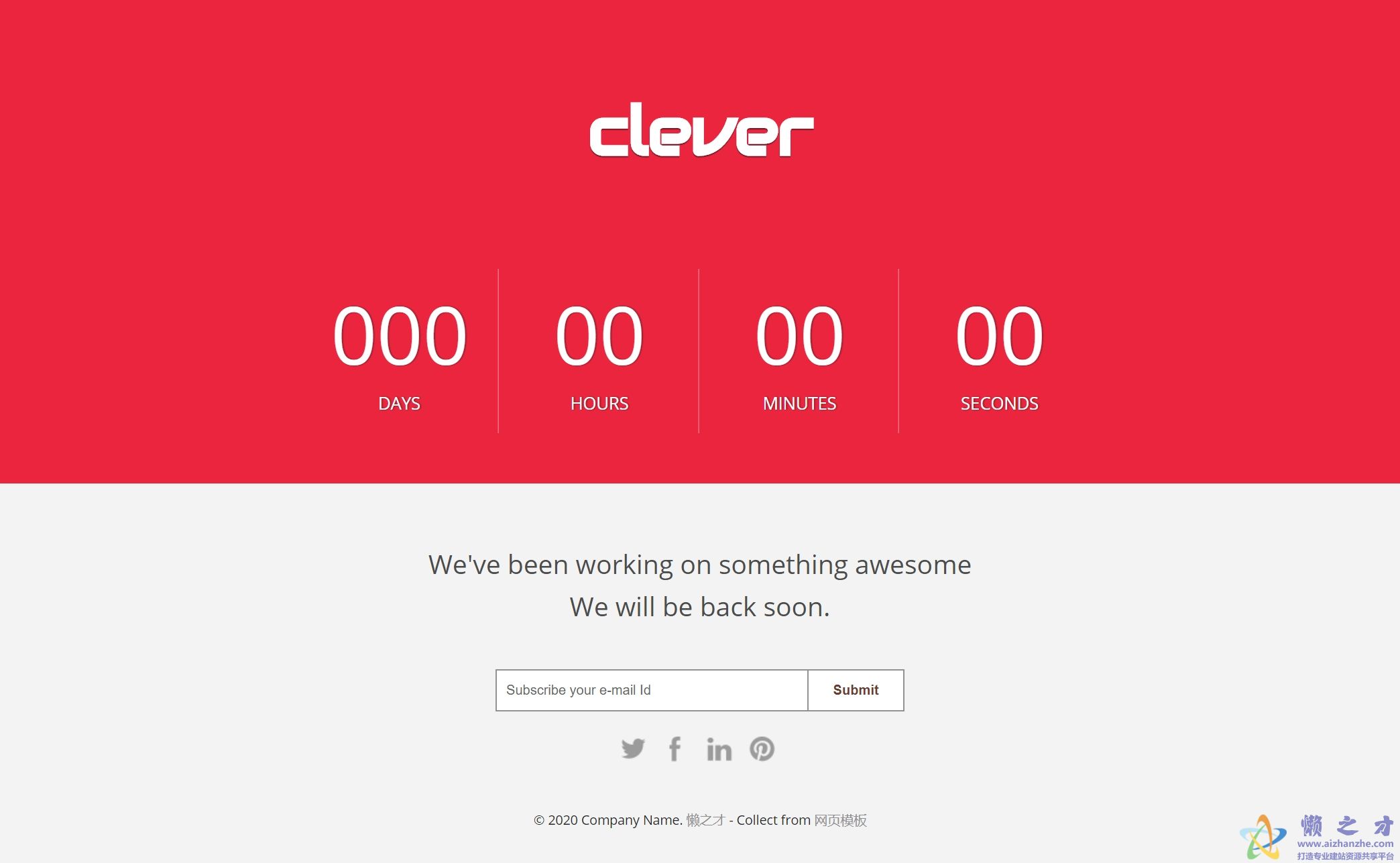 背景图片简单干净多种设备兼容响应式网站模板
