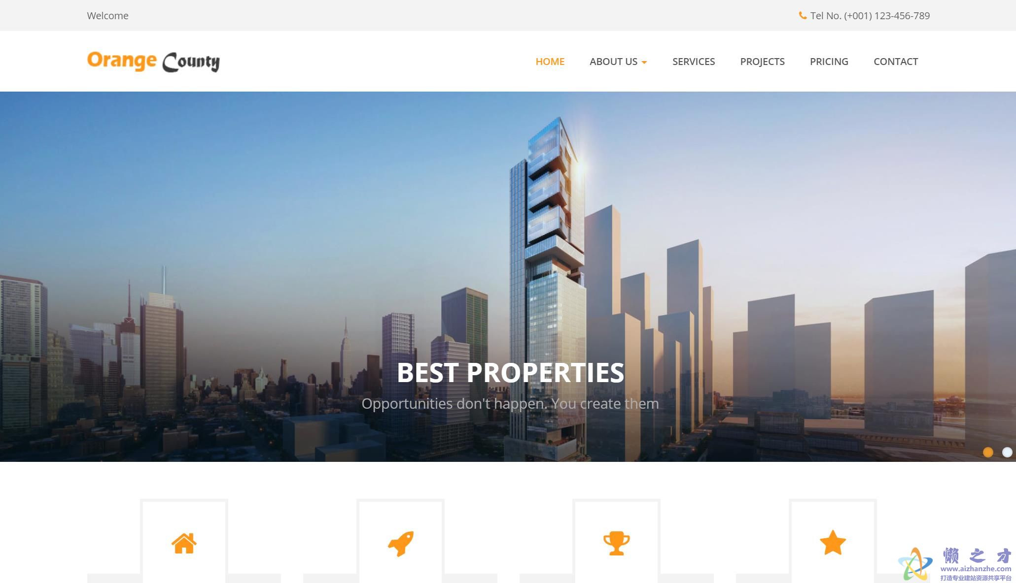 多用途干净现代多页高度质量标准网站模板