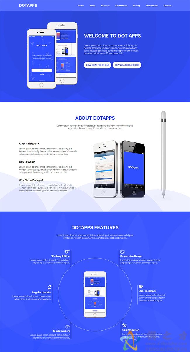 DOT APPS应用网站模板