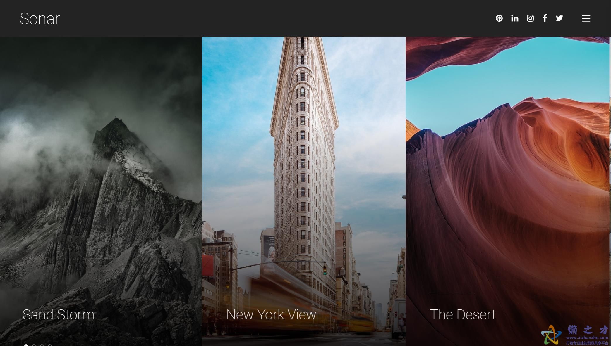 巅峰探索展示响应式网站模板