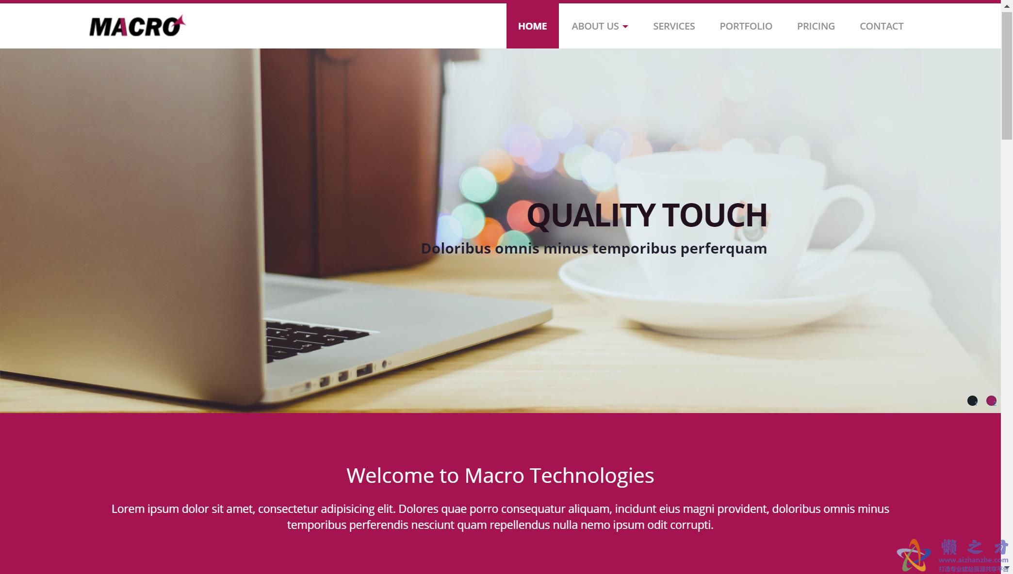 精品高端多用途公司网站web首页模板