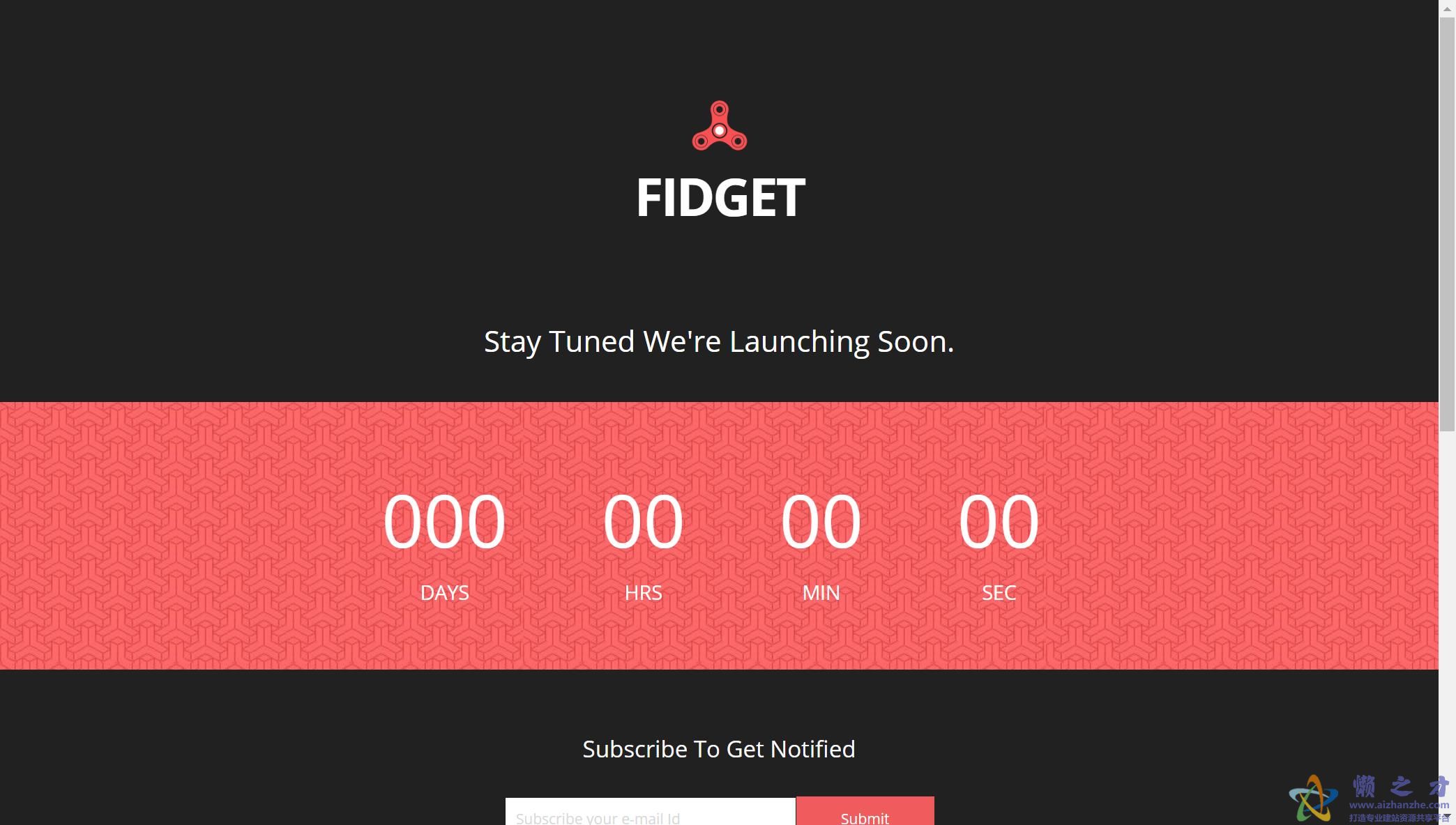 红黑色响应式小布局组合单页网站模板