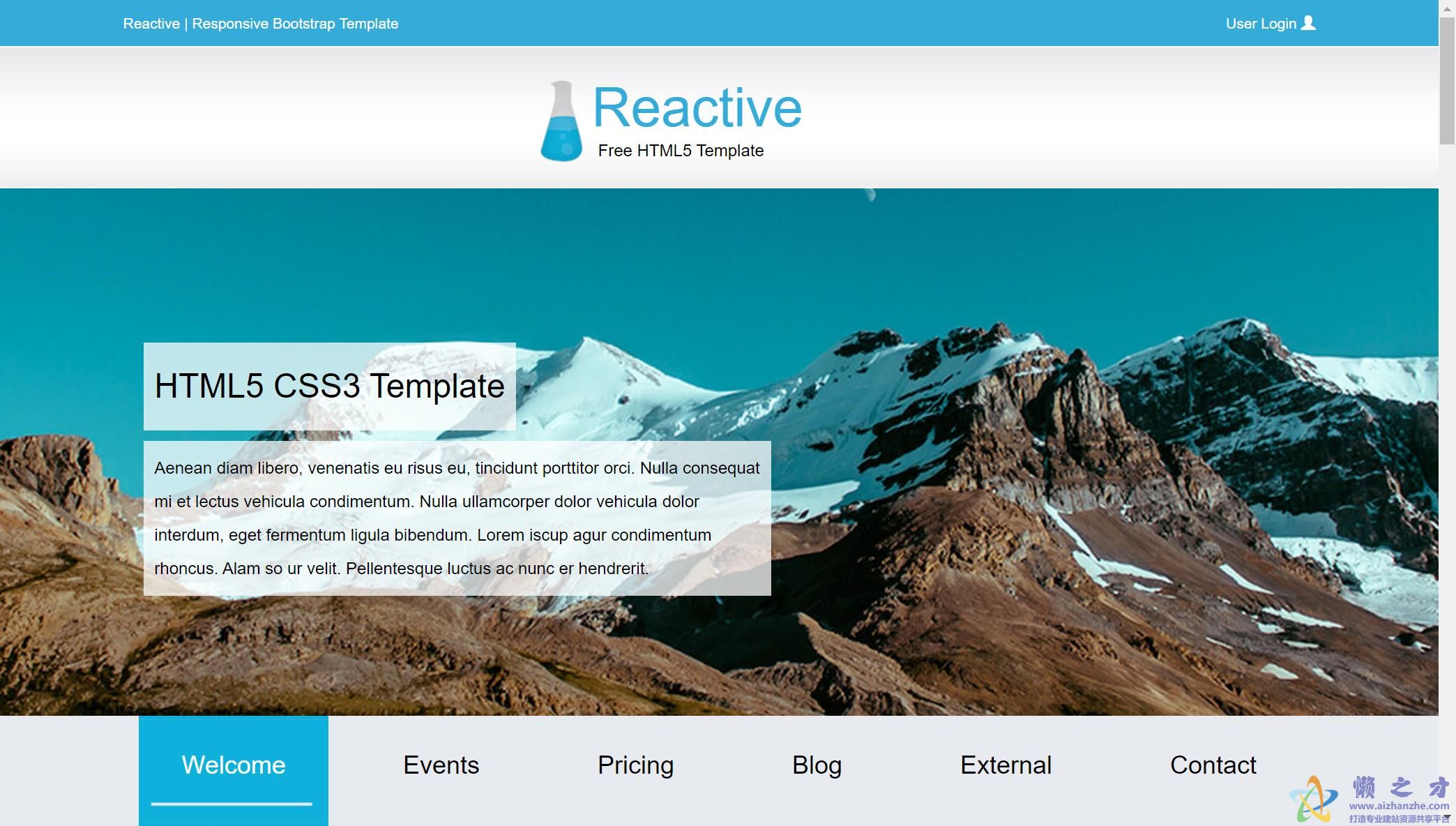 自动换屏引导式专用html5网站模板