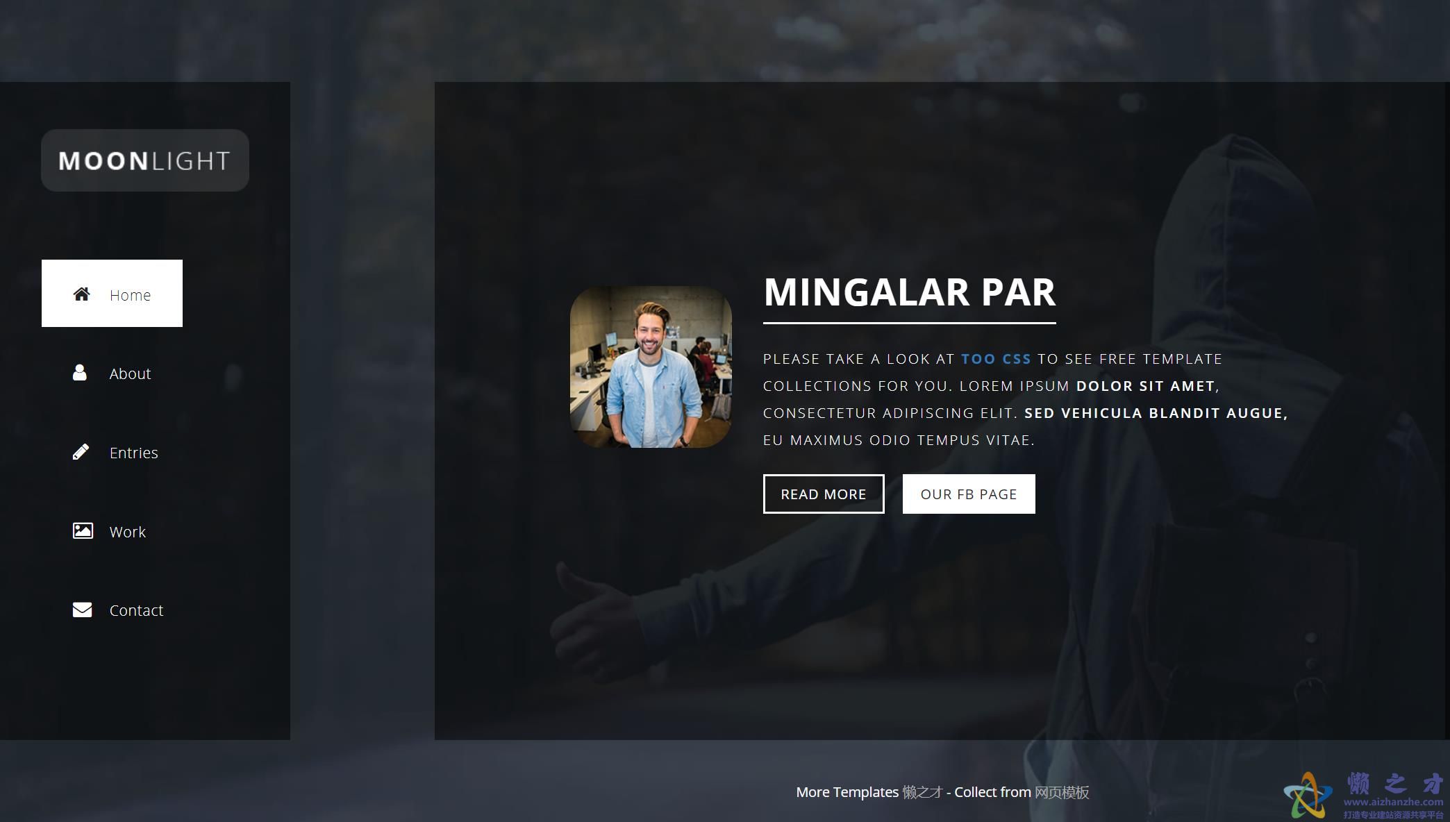 工作兼职作品展示比赛官方宣传首页排版模板