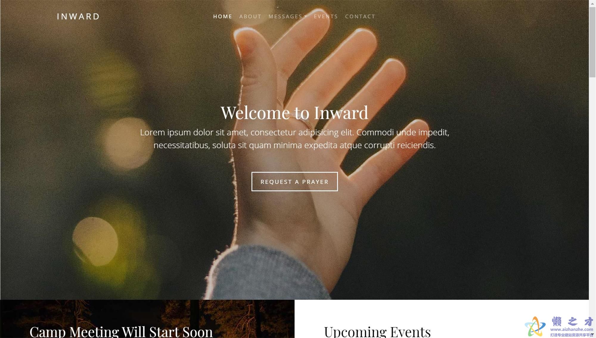 教会活动动态响应式网站模板