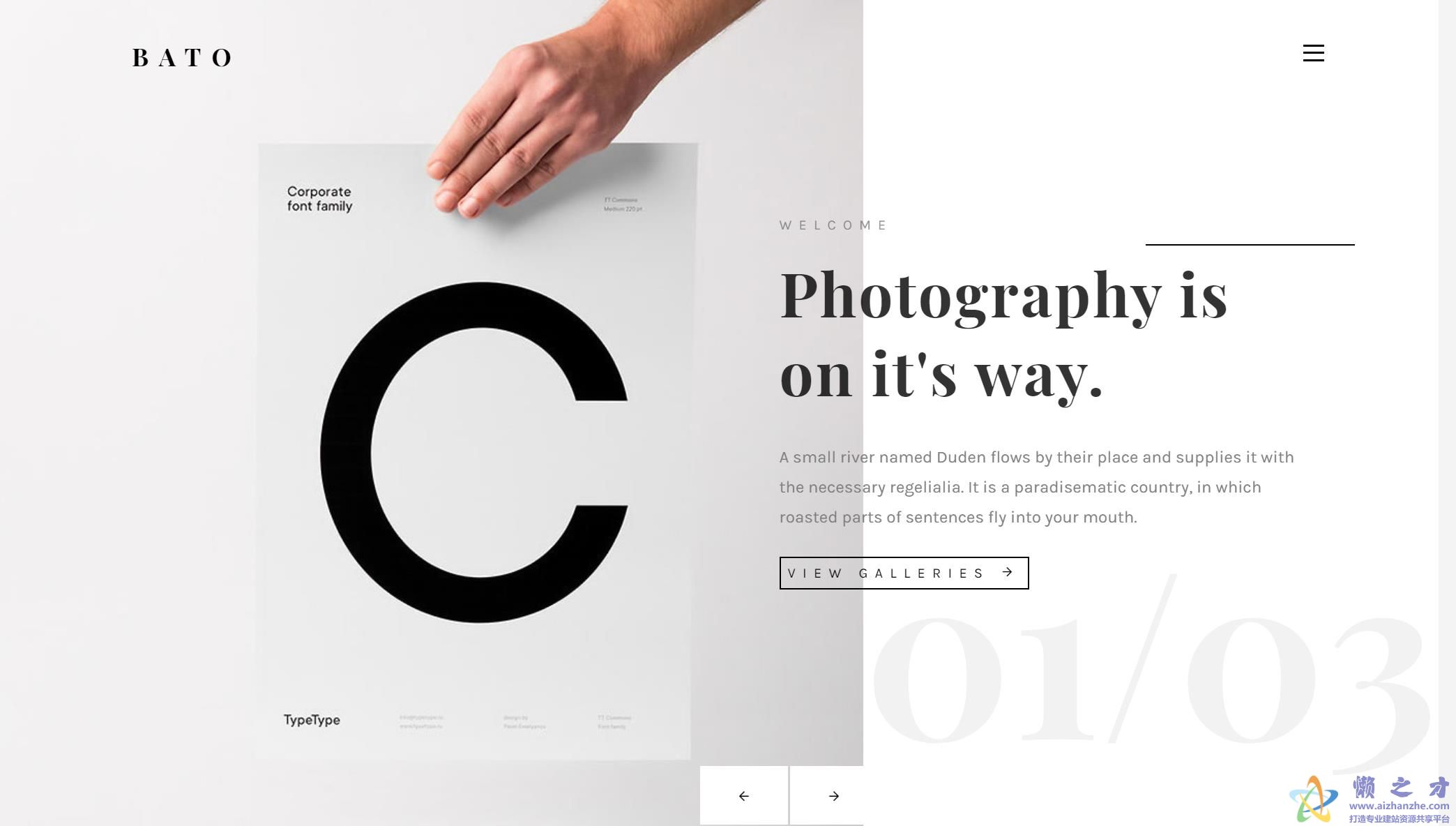 简约创意展示动态响应式网站模板