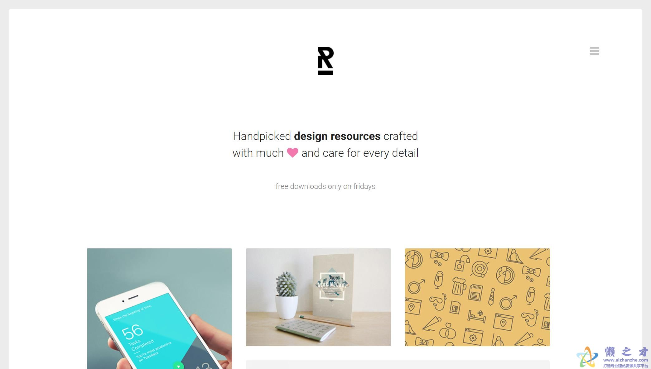 创意作品图片展示响应式网站模板