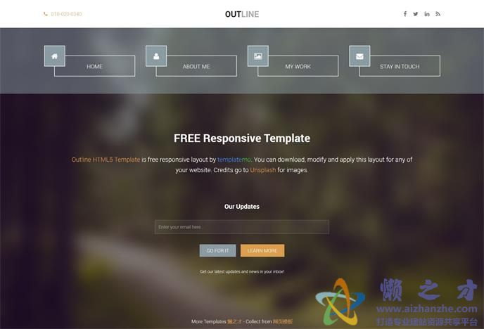清新简约黑色大气HTML5响应式布局网站首页模板