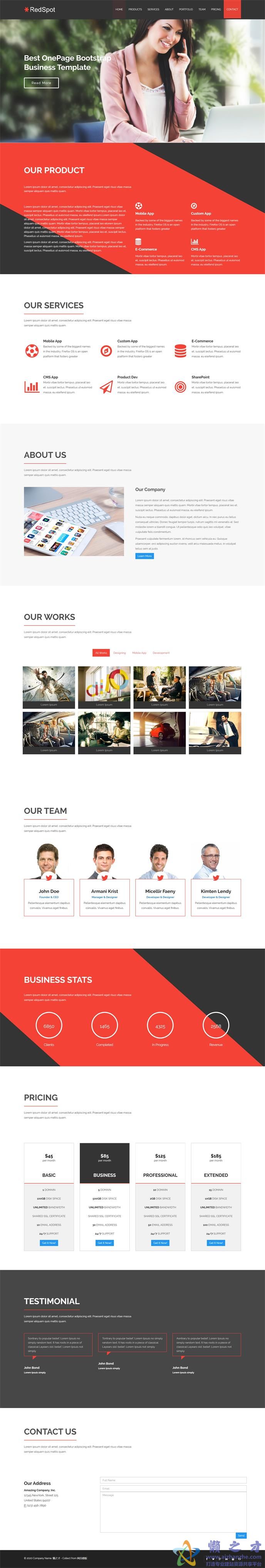 精美大气最佳引导业务bootstarp模板网站