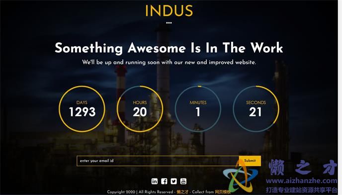 高端城市夜景多用途响应式web网站模板