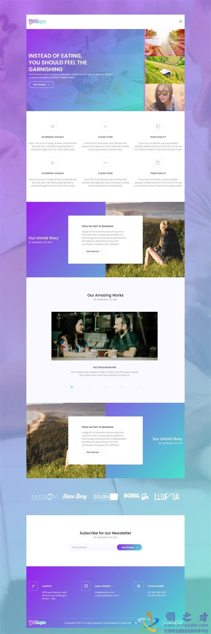 项目产品说明响应式网页模板