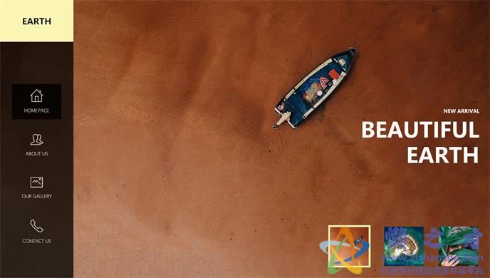 单页面导航左右切换响应式网页模板