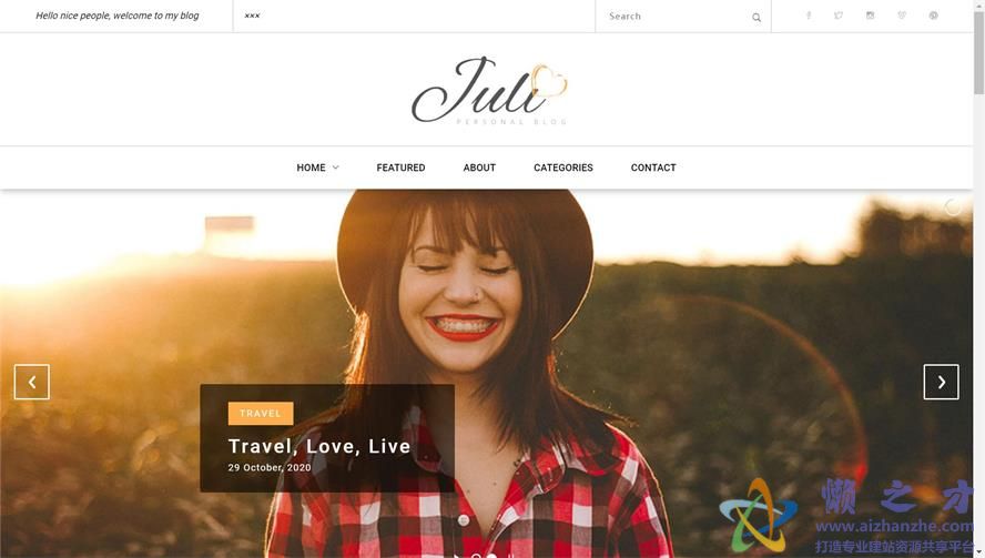 自适应旅行生活博客帖子图文排版网站模板[ZIP][4.29MB]