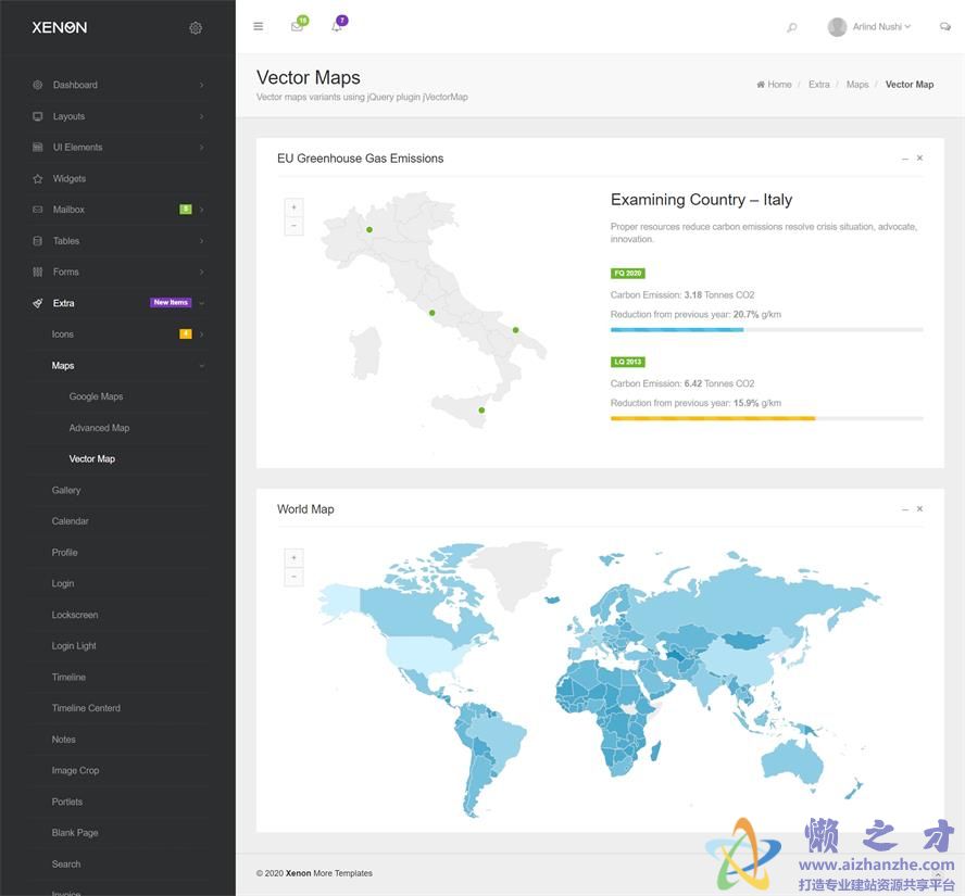 Metro风格响应式后台管理系统后台模板[2.06MB]