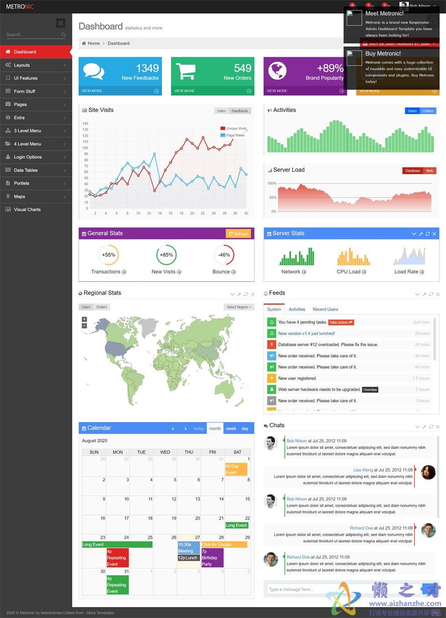 Metronic 响应式后台管理HTML5页面源码模板[5.43MB]