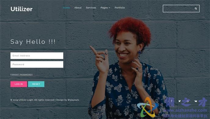 企业登录框响应式网页模板[1.18MB]