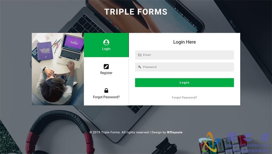 登录注册忘记密码表单网页模板[957KB]