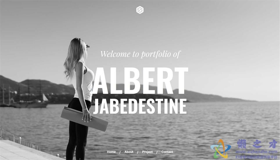 灰色大气简约个人简历单页网站模板[5.23MB]