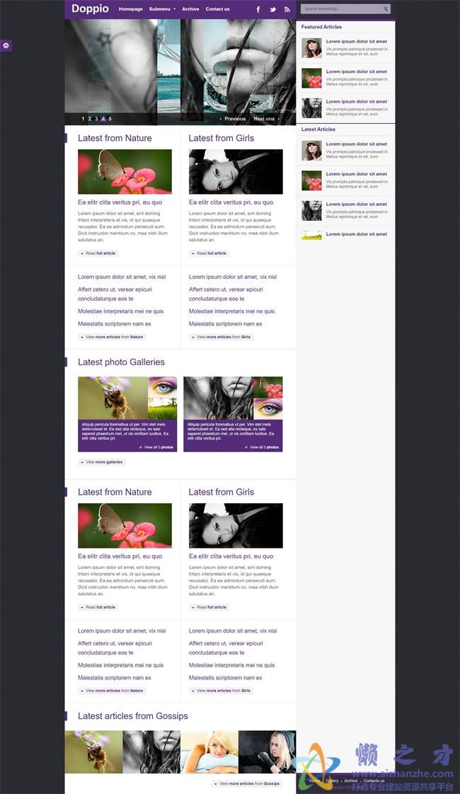 简单有个性网页杂志HTML5网页模板[1.97MB]