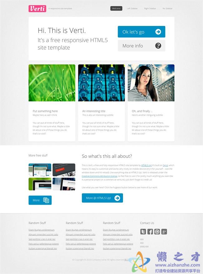 以灰色为背景的企业html5网页模板[281KB]