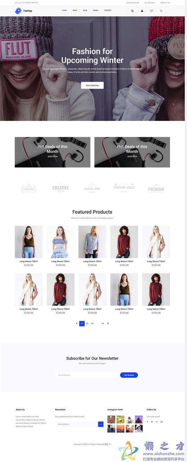 服装发布新品上市电商网店HTML5网页模板[7.29MB]