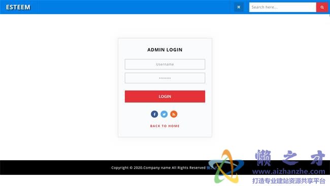 蓝色精美宽屏大气企业后台HTML网页模板[2.26MB]