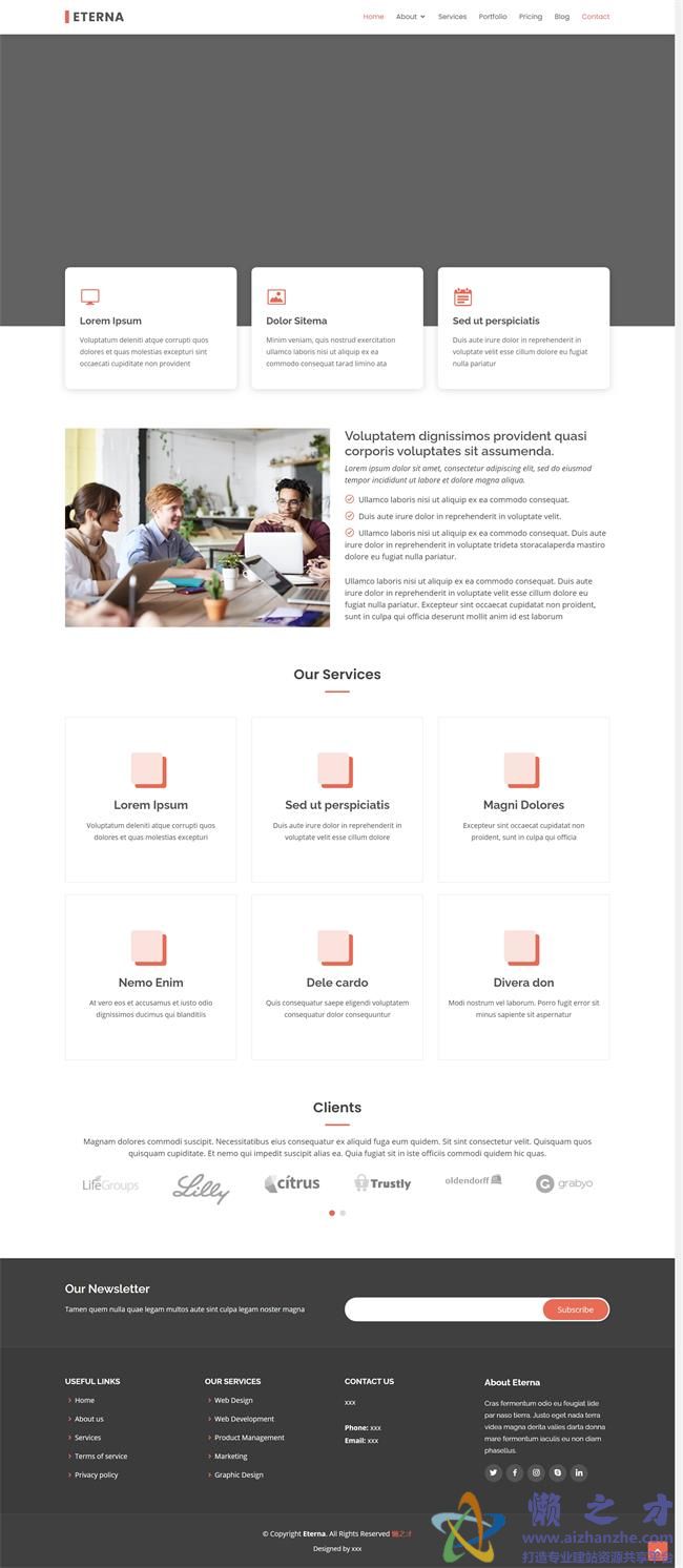 质感白色办公项目企业通用html5网页模板[5.05MB]