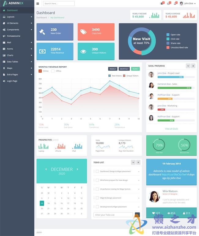 绿色大气企业数据统计后台管理HTML网页模板[5.24MB]