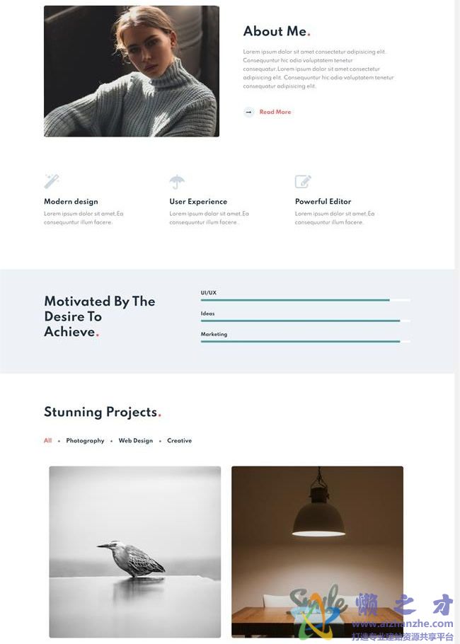 简洁服装设计师个人博客HTML网页模板[2.83MB]