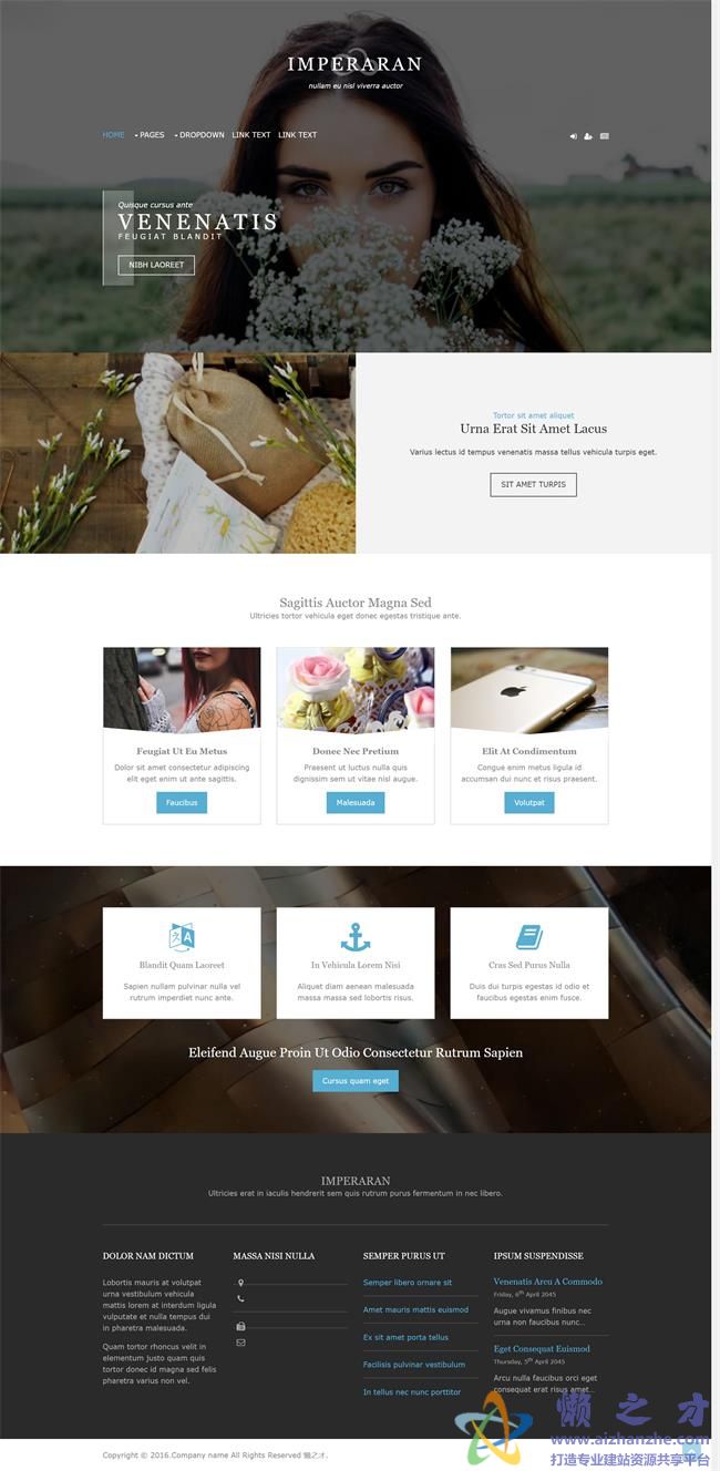 人体艺术摄影单页面HTML5网页模板[726KB]