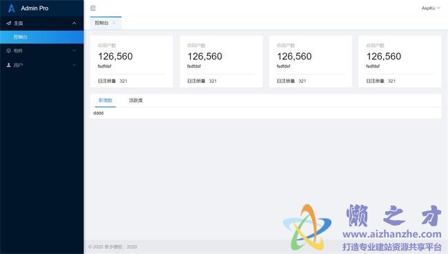 简约清晰企业后台HTML网页模板[603KB]